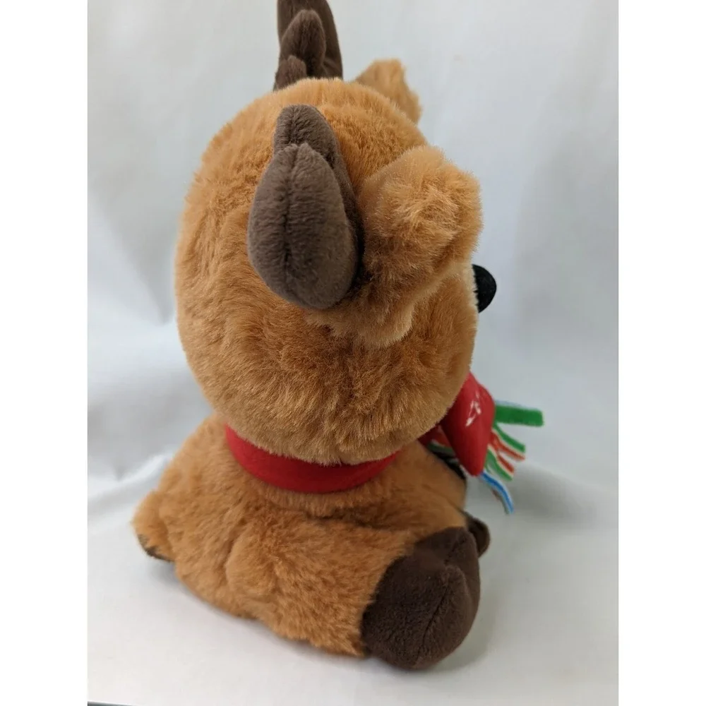 American Greetings Deer‎ Plush 8 Inch 2019 Christmas Scarf Stuffed Animal Toy